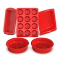 thumbnail image 1 of 5-Piece Silicone Bakeware Set, Multi-Use Baking Pans for Bread, Muffins, Cakes, 1 of 5