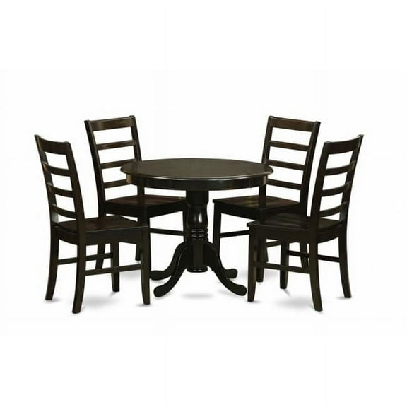 5 Piece Small Kitchen Table Set-Drop Leaf Table Plus 4 Kitchen Dining Chairs