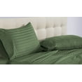 thumbnail image 1 of 5 Piece Split California King Sheet Set For Adjustable Beds 100% Egyptian Cotton 800 Thread Count Split California King Sheet Set, 21 Inch Deep Pocket, Moss Stripe, 1 of 7