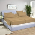 thumbnail image 1 of 5 Piece Split California King Sheet Set for Adjustable Beds 800 Thread Count 100% Egyptian Cotton Split California King Sheet Set, 12 Inch Deep Pocket, Taupe Solid, 1 of 8
