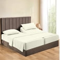 thumbnail image 1 of 5-Piece Split King Sheet Set, 800 Thread Count, 100% Egyptian Cotton, Color Ivory Stripe Pattern, Fits 16-Inch Deep Mattresses, 1 of 5
