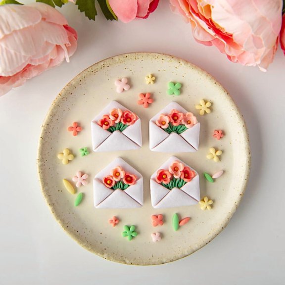 5-Piece Spring Letter Silicone Earring Mold Set for DIY Jewelry Making - Unique Polymer Clay Resin Molds for Creative Crafting