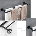 thumbnail image 1 of 5 Piece Stainless Steel Bathroom Towel Rack Set Wall Mount Matte Black Matte, 1 of 5