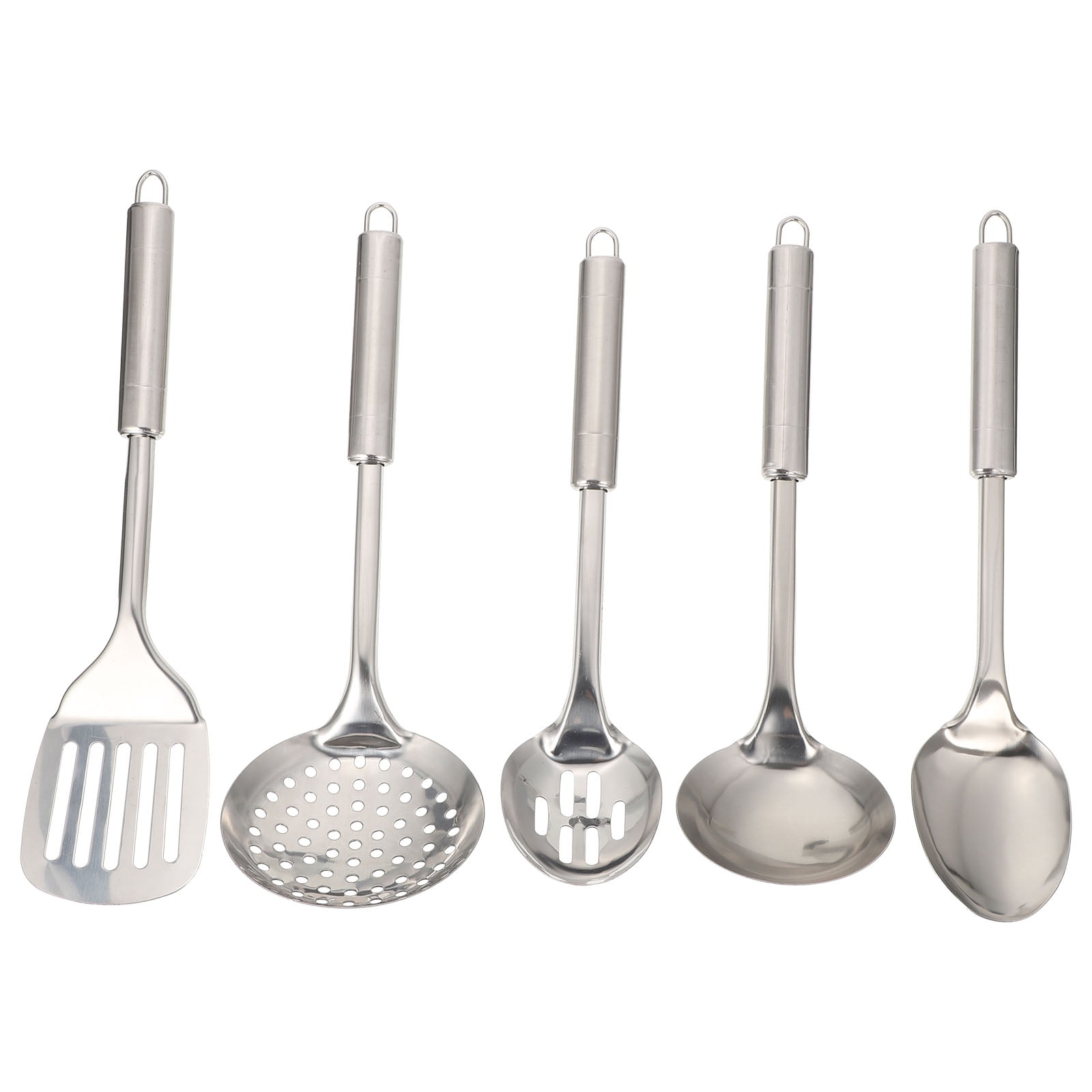 LEDMOMO Metal Utensils Set Kitchen Utensils Stainless Steel Cooking Needs 5Pcs 12.14X3.69X0.98in