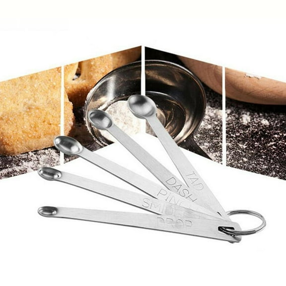 5-Piece Stainless Steel Measuring Spoon Set 11.5cm Food-Grade Kitchen Spoons for Coffee, Tea, Spices & Baking, Digital Scale Compatible