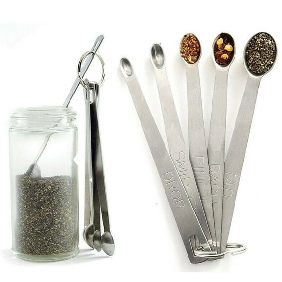 5-Piece Stainless Steel Mini Measuring Spoons, Precise Dash/Pinch/Smidgen Cooking Tool Set