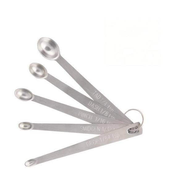 5 Piece Stainless Steel Mini Measuring Spoons Set, Baking Seasoning Spoons