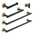 thumbnail image 1 of 5-Piece Stainless Steel Wall Mounted Bathroom Hardware Set Matte black and brushed nickel gold, 1 of 5