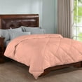 thumbnail image 1 of 5 Piece Striped Diamond Pattern Comforter Set Super Soft 800 Thread Counts, All Season, 100% Egyptian Cotton, Twin/Twin XL Size Peach Color, 1 of 7