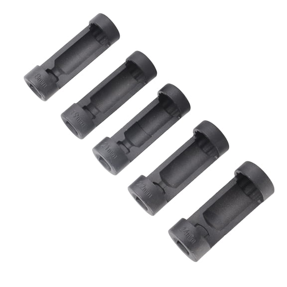 5-Piece Strut Nut Socket Set, 1/2-inch Drive Suspension Strut Socket Tool (18mm to 24mm / 0.71 to 0.94 inches) for Automotive Repair and Maintenance