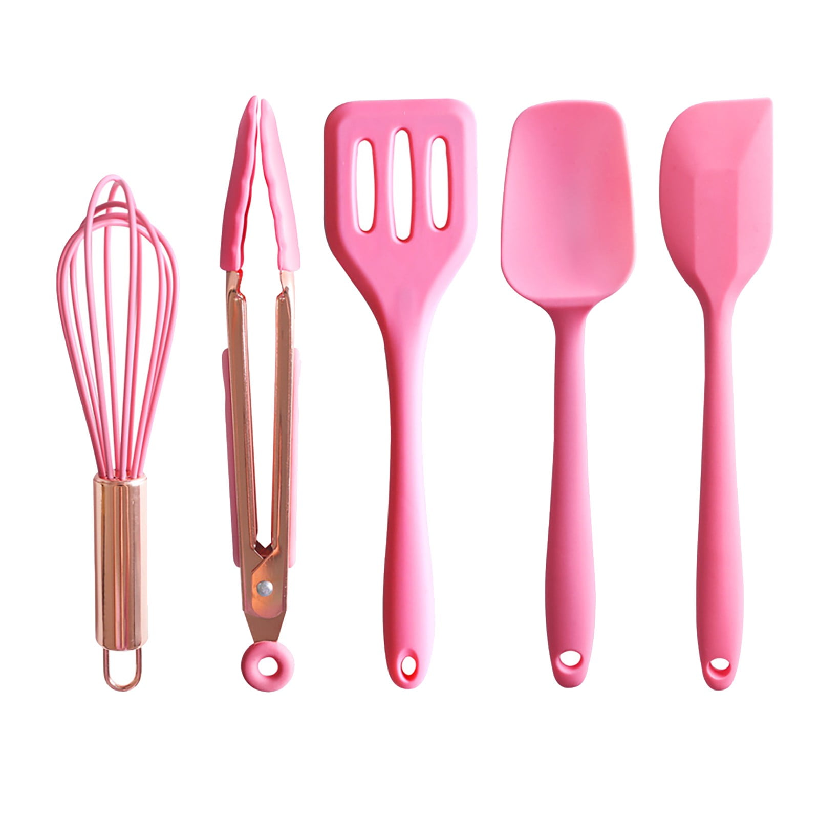 5-Piece Tableware Set for Children Diy Baking and Cooking Utensils, Safe Kids Baking Set, Food Grade Supplies, Pink
