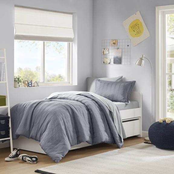 5-Piece Twin/Twin XL Woven Striped Comforter Set