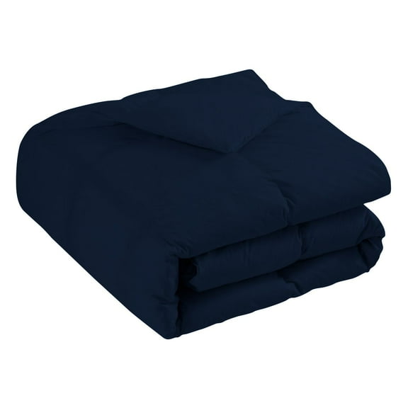 5 Piece Universal V Berth Comforter, 800 TC, 100% Egyptian Cotton, Twin/Twin XL Size Navy Solid