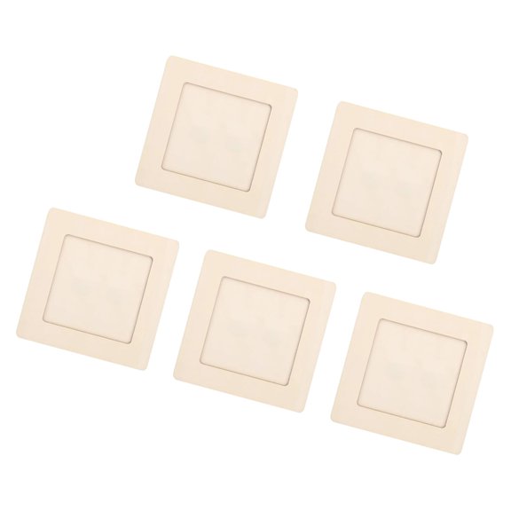 5 Piece Unpainted Wood Photo Frame For Painting Activity Perfect For Creative Expressions And Home Decoration