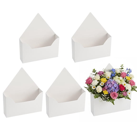 5 Piece Valentine Envelope Boxes,Waterproof Envelop Paper Boxes,Hand Bouquet Folding For Wedding Bouquet Box Flower Box,Hand