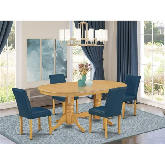 5 Piece Vancouver Dining Room Set - Oak & Oasis