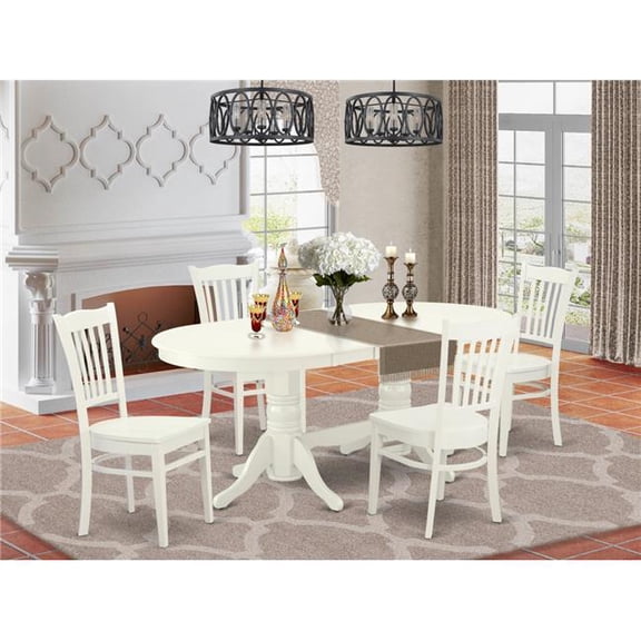 5 Piece Vancouver Dining-room Set - Linen White