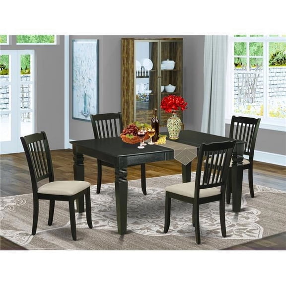 5 Piece Weston Dining Set - Black