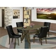 thumbnail image 1 of 5 Piece X-Style Dining Table Set - Distressed Jacobean, 1 of 1