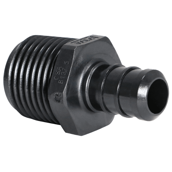 5 Pieces 1/2" Pex B x 1/2" Male NPT Adapter, Poly Alloy