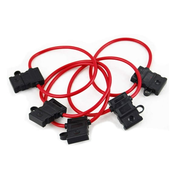 5 Pieces 10 AWG Gauge Copper 12 Volt ATC Fuse Holder Wire Cable Auto