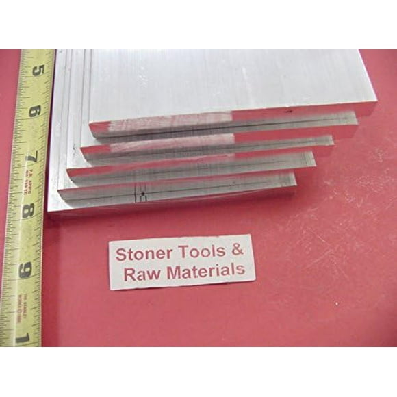 5 Pieces 3/8" X 4" Aluminum 6061 Flat BAR 8" Long T6511 .375" Plate Mill Stock