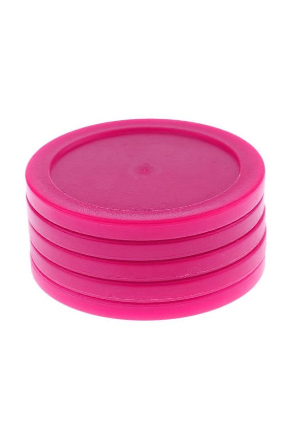 5 Pieces 62mm Air Hockey Replacement Pucks for Full Size Air Hockey Tables RedPink