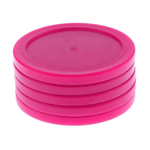 5 Pieces 62mm Air Hockey Replacement Pucks for Full Size Air Hockey Tables RedPink