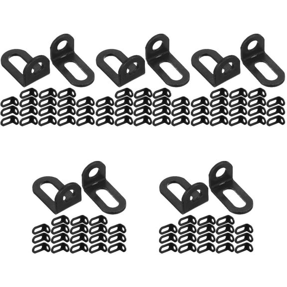5 Pieces Adjustable L-shaped Corner Code Small Shelf Clamps for Woodworking Brackets Black