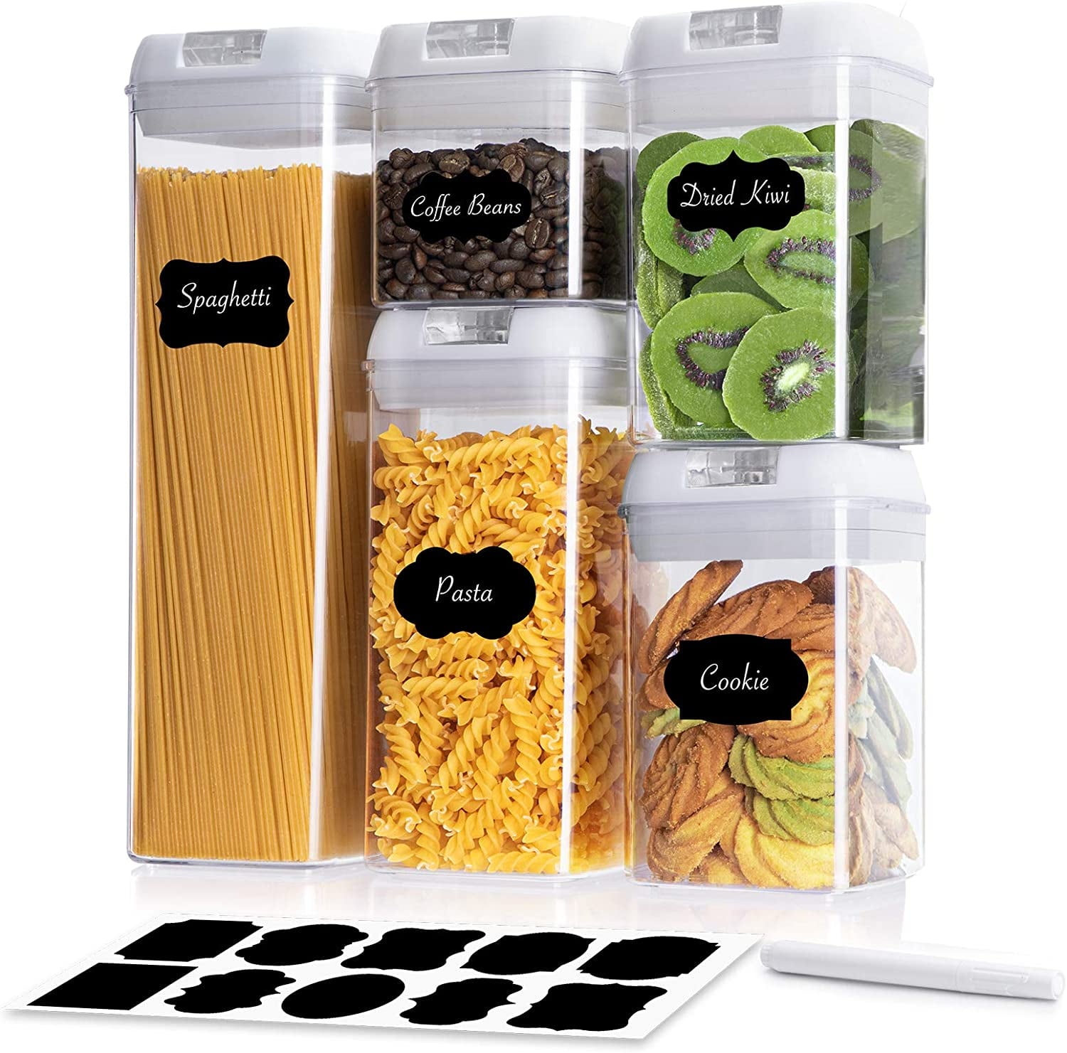 Airtight Food Storage Containers Set with Lids[5 Pack] for Kitchen & Pantry