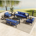 thumbnail image 1 of 5 Pieces Aluminum Patio Furniture Set,Outdoor Conversation Set with 4" Armrest & 5" Thick Cushions & Coffee Table, 1 of 7