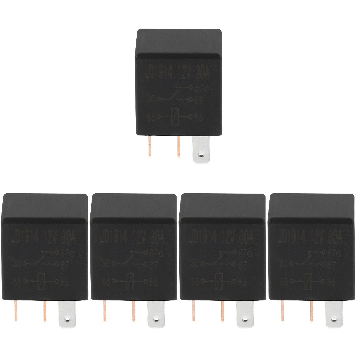 5 Pieces Automotive Relay Car Relay 12v Horn Relay Headlight Relay