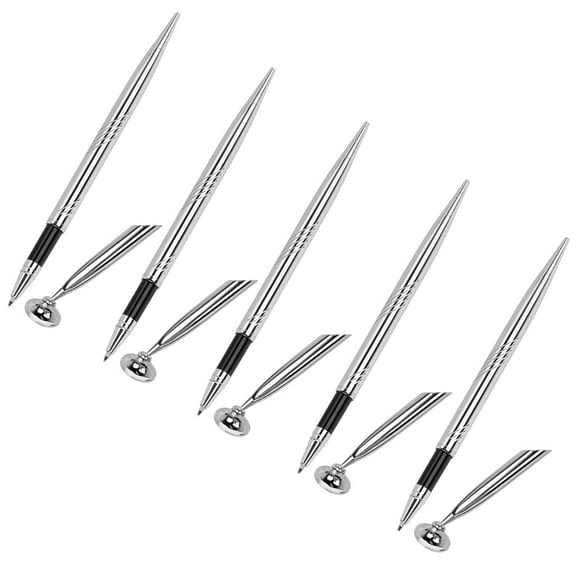 5 Pieces Ballpoint Pen Reception Pen Signatures Pen Counter Service Pen with Base Smooth Writing Pen for Hotel Weddings