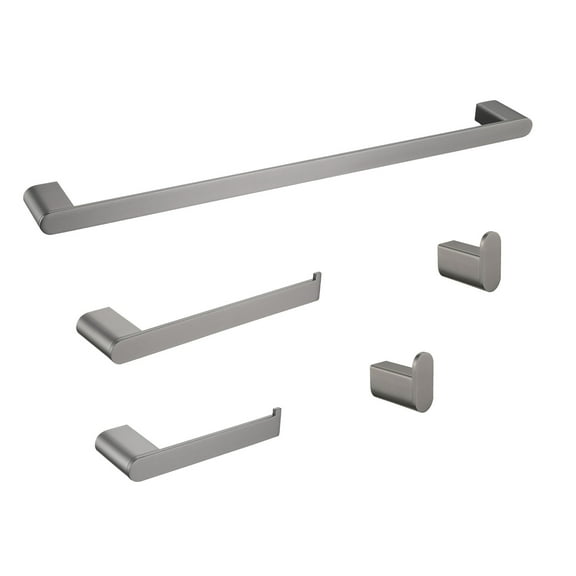 5 Pieces Bathroom Hardware Set Stainless Steel Wall Mount Bathroom Accessory Towel Bar Set
