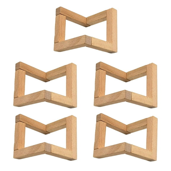 5 Pieces Birch Wooden Holder moon light Base Detachable Multi Function Collectibles for Mood Lamp Fossils Marbles Gems , 6cm