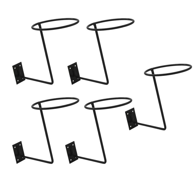5 Pieces Black Metal Cap Hat Rack Cowboy Hat Stand Holder Entryway