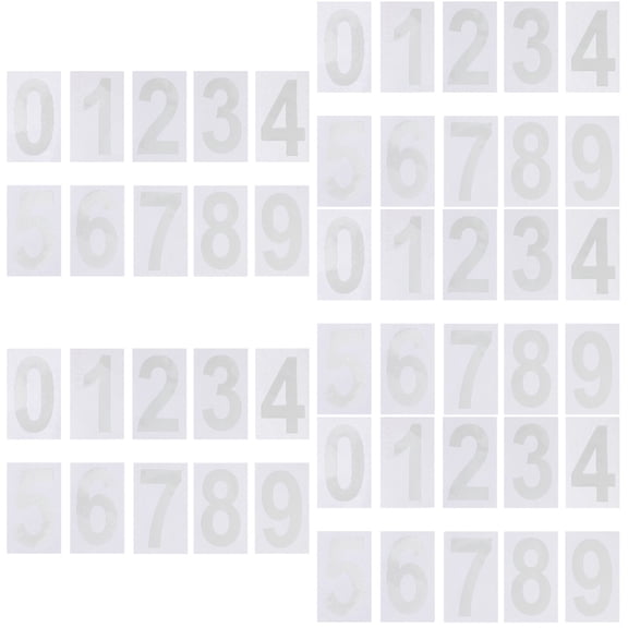 5 Pieces Boxes External Mailbox Number Reflective Decals Numbers