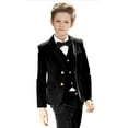 thumbnail image 1 of 5 Pieces Boys Tuxedo Velvet Kids Suits (Blazer+Pants+Vest+shirt +bowtie) Wedding Dinner Party Performance, 1 of 1