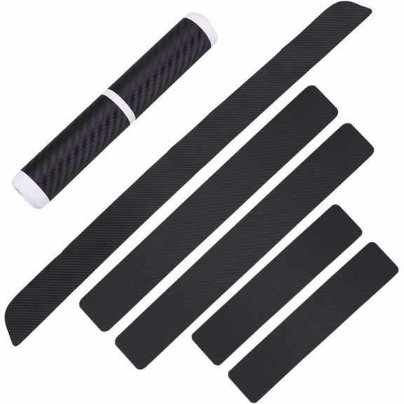 5 Pieces Car Bumper Protector Guard Universal Car Door Sill Protector Black Plastic Non-Scratch Trunk Protection Strip Door Entry Guards Fit for Sedans Truck SUV Making DIY