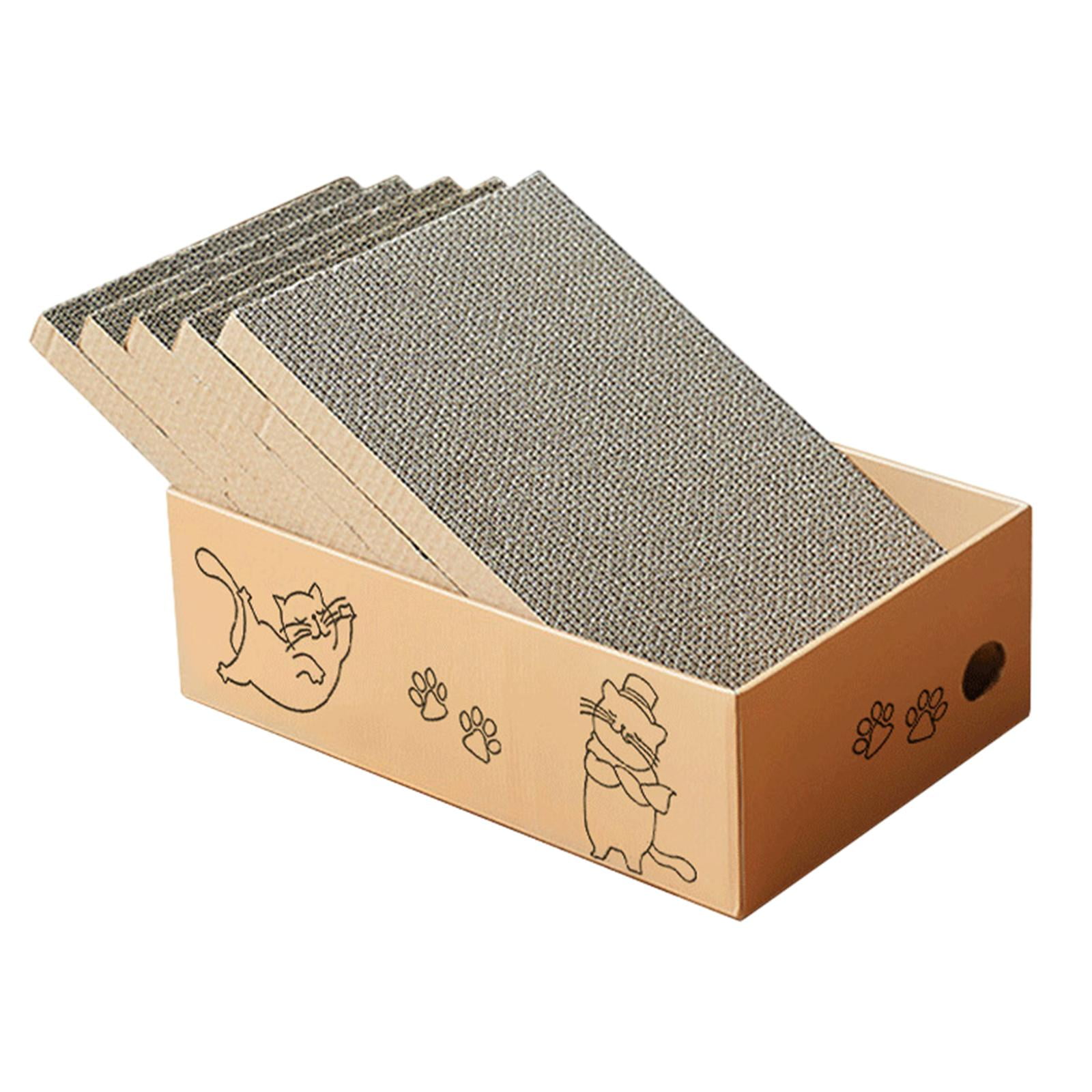 5 Pieces Cat Scratch Pad in Cat Scratcher Box Interactive Cat Scratching Box Daning Cats