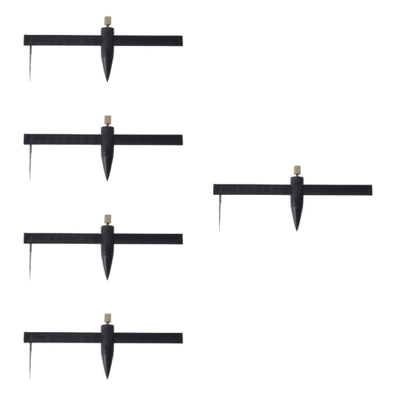5 Pieces Circle Engraving Compasses Easy to Use Compass Cutter 18.3X7.5cm Black