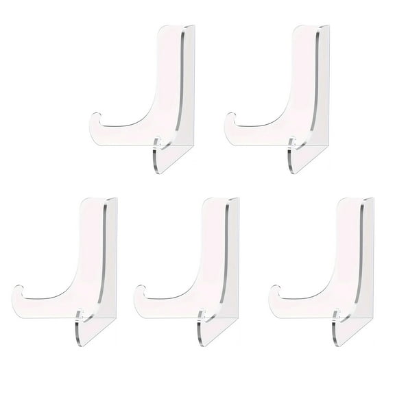 5 Pieces Clear Acrylic Easel Stand for Securely Displaying Various Items Books Cards Holders for Home or Retail Setting