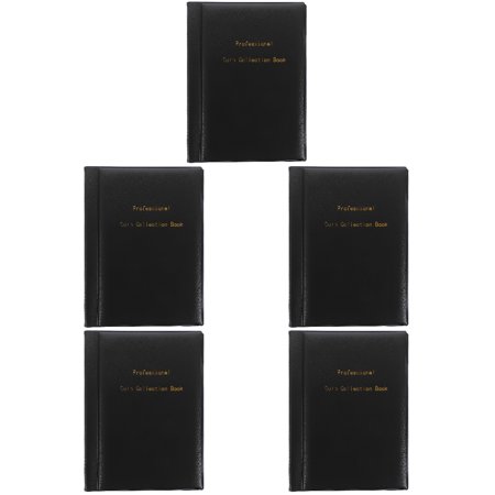 5 Pieces Coin Collection Book Commemorative Rose Black