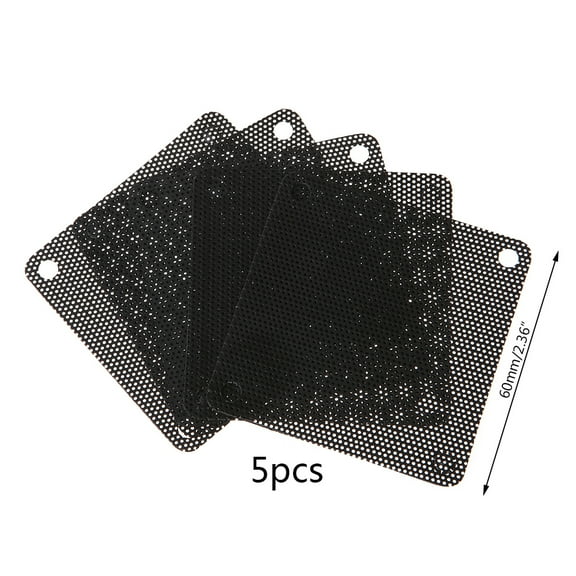 5 Pieces Computer Chassis Filter Mesh 60mm PC for Case Fan Cooler Dustproof Cover PVC Filters