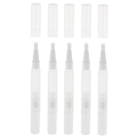 5 Pieces Cosmetic Clear Transparent 3ML Empty Twist Pen with Container for Cuticle Oil Nail Whitening