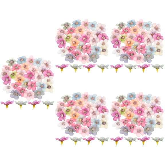5 Pieces Crafts Daisy Flower Head Artificial Mini Flowers Bride