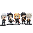 thumbnail image 1 of 5 Pieces of Demon Monster Slayer PVC Figurine Model Figure Collection Anime Figure Sitting Action Figure (Giyu Tomioka, Shinobu Kocho, Shinazugawa Sanemi, Kyojuro Rengoku and Tengen Uzui), 1 of 6