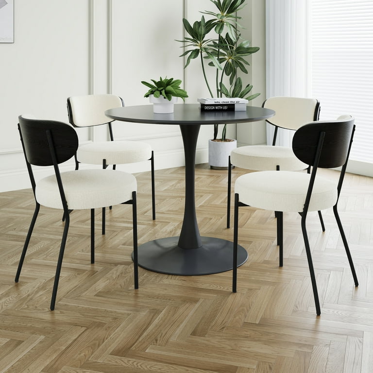 Pieces Dining Furniture Set, Teddy Upholstered Kitchen Chairs