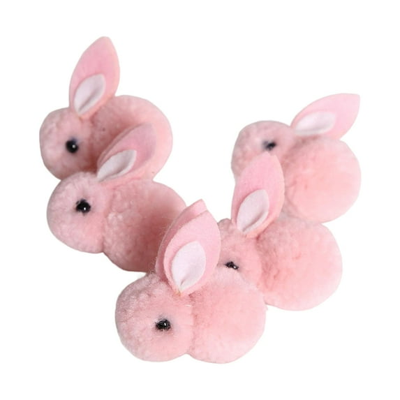 5 Pieces Easter Bunny Plush Hanging Pendant Bunny Craft for Wedding Party Favors Gift Decoration Birthday , Pink