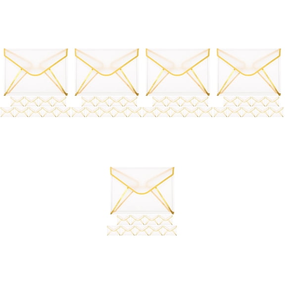 Set of 5 Invitation Card Envelopes for Stationery, Office Use, Wallet Size, Perfect for Invitations and Cards